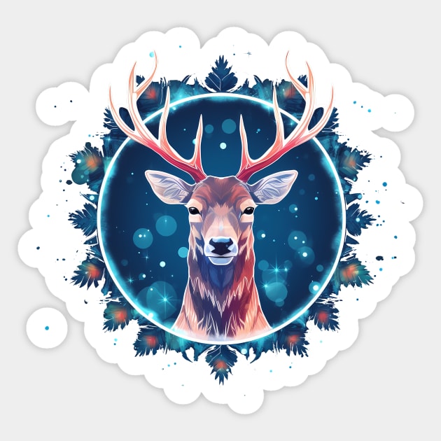 Deer in Ornament, Love Deers Sticker by logiamerch